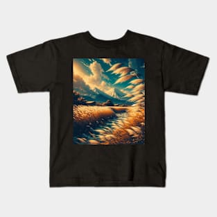 Lofi Japanese Field Kids T-Shirt